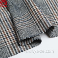 tweed plaid check woven Wool Polyester fabric